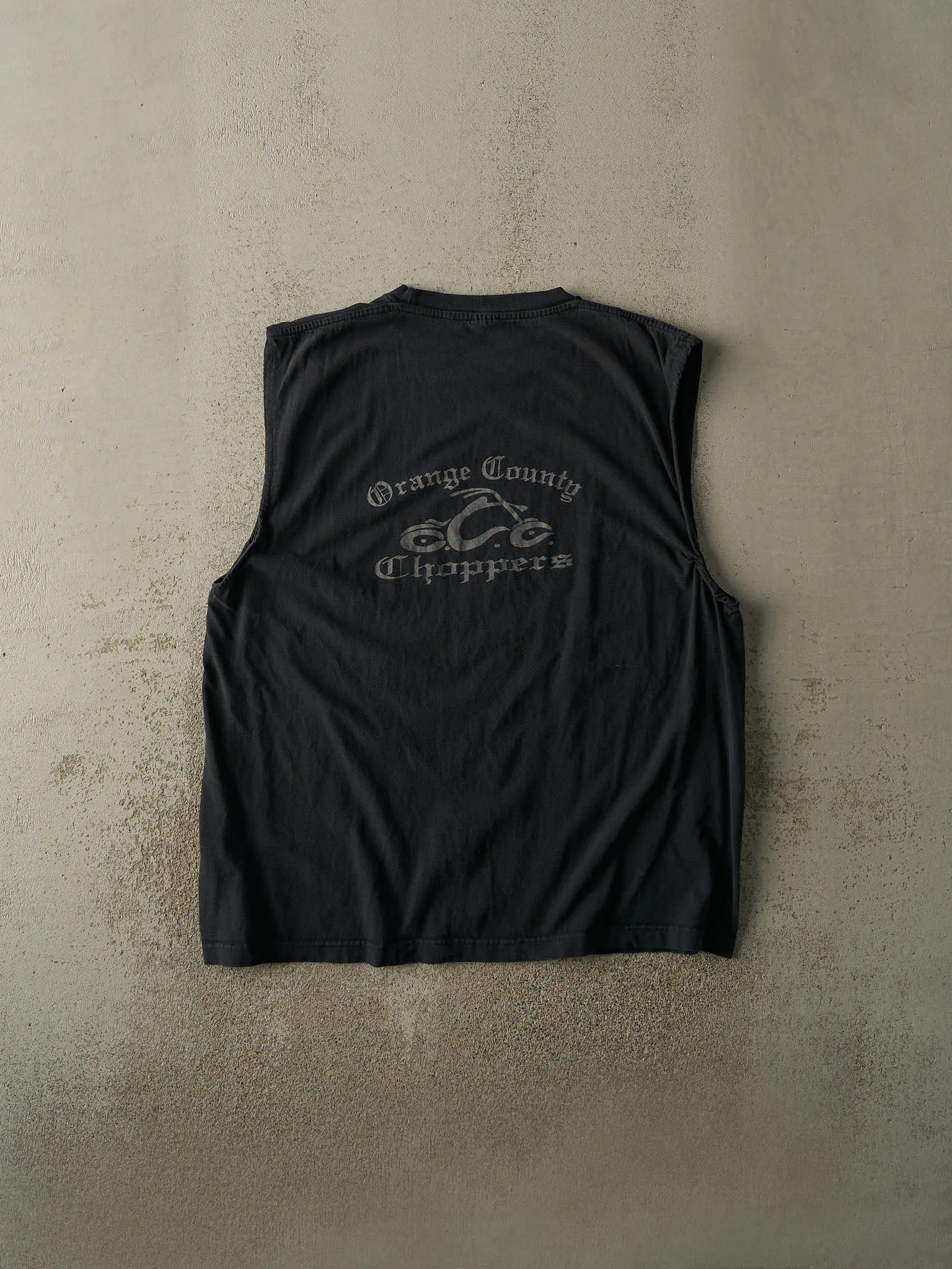 Vintage Y2K Faded Black Orange County Choppers Cut Off Tee (XL) sold by Rebalance Vintage product image thumbnail 2