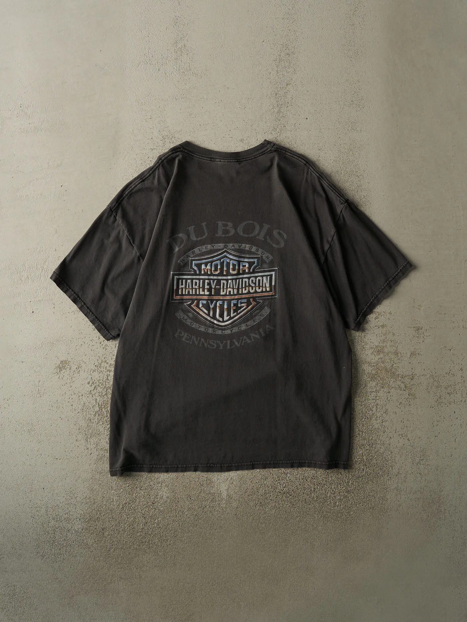 Vintage 01' Faded Black Du Bois, PA Harley Davidson Tee (XL/XXL) sold by Rebalance Vintage product image thumbnail 2