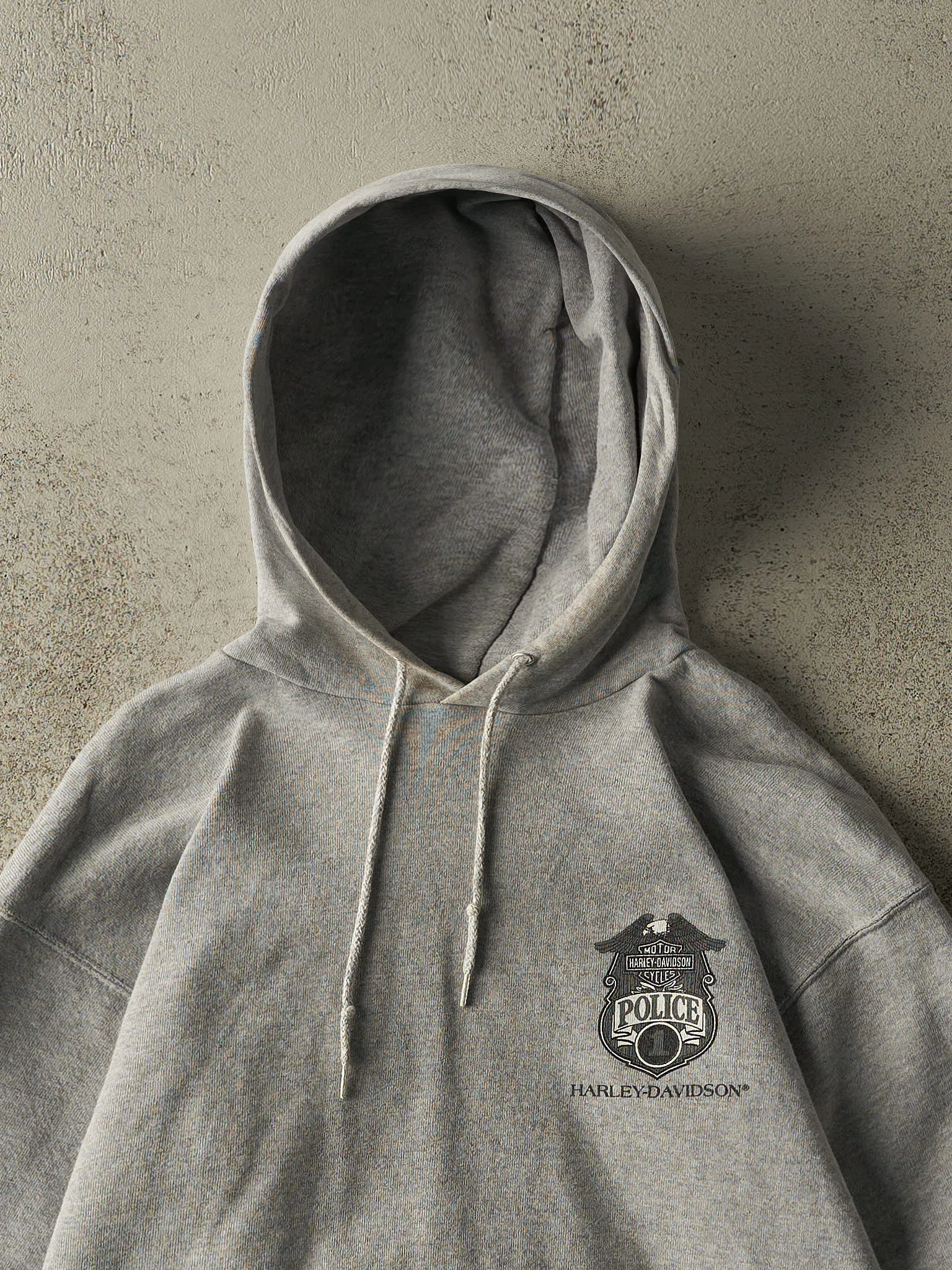 Vintage Y2K Grey Harley Davidson Police Hoodie (M) sold by Rebalance Vintage product image thumbnail 3