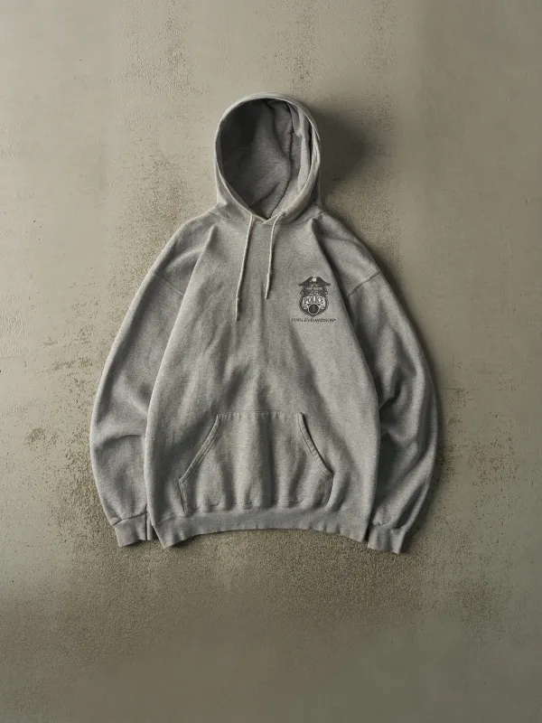 Vintage Y2K Grey Harley Davidson Police Hoodie (M) sold by Rebalance Vintage
