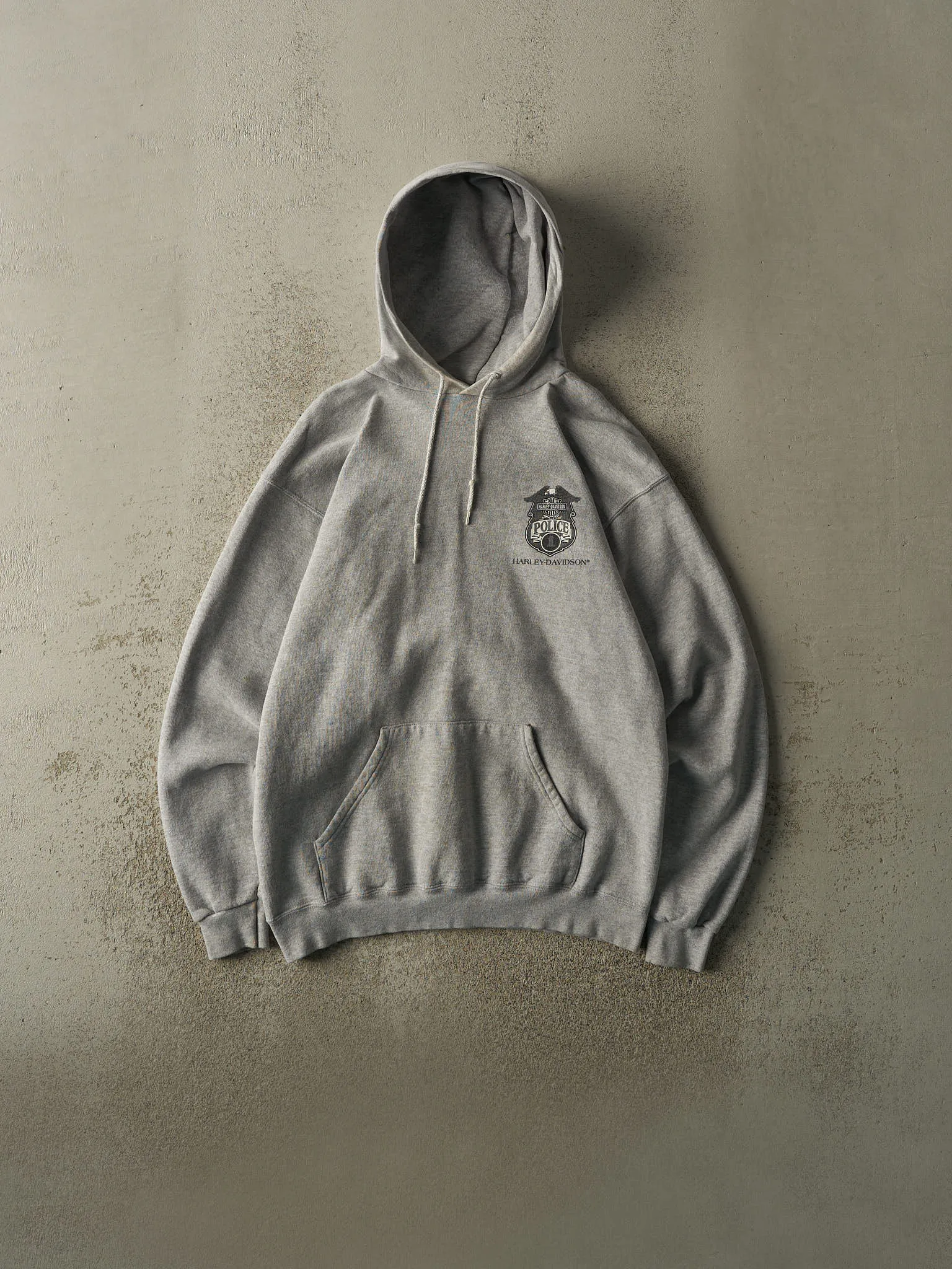 Vintage Y2K Grey Harley Davidson Police Hoodie (M) sold by Rebalance Vintage