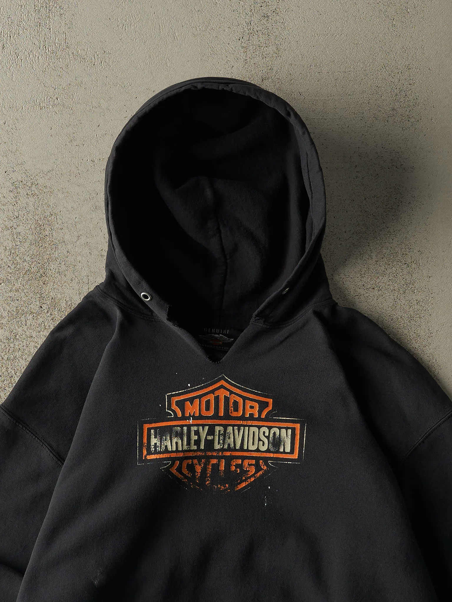 Vintage Y2K Black Harley Davidson Hoodie (L/XL) sold by Rebalance Vintage product image thumbnail 2