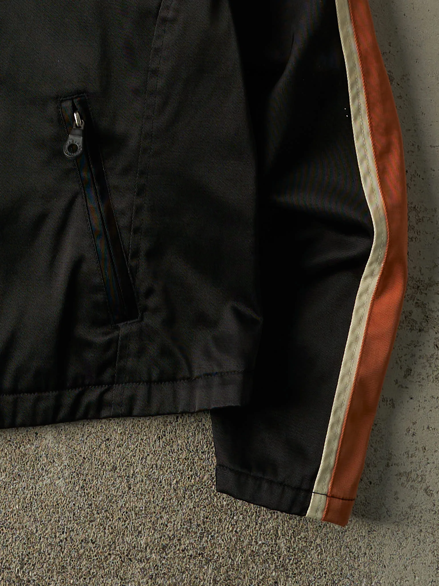 Vintage 90s Black & Orange Harley Davidson Nylon Biker Jacket (S/M) sold by Rebalance Vintage product image thumbnail 3