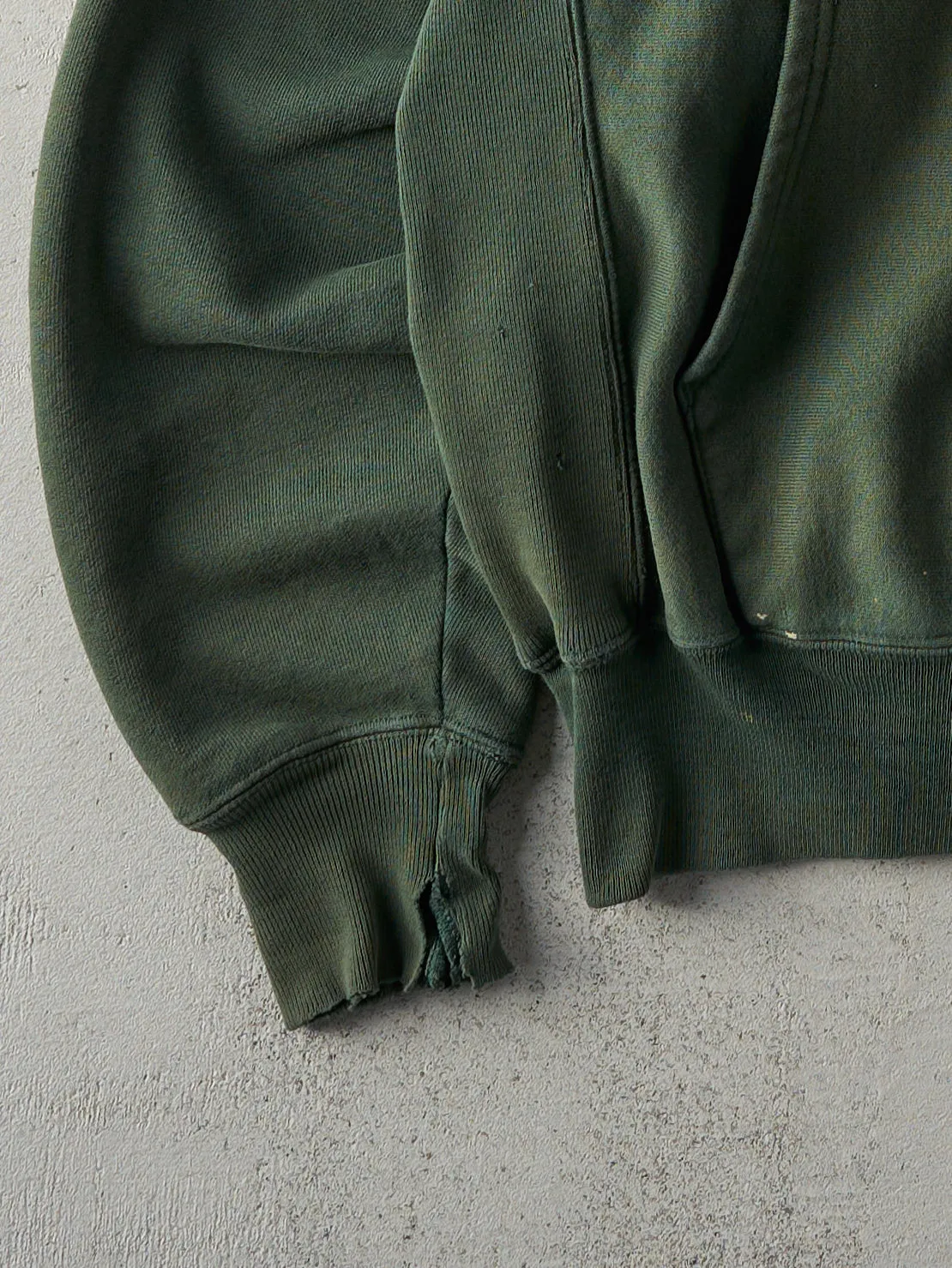 Vintage 90s Forest Green Sun Faded Mountain School Hoodie (L) sold by Rebalance Vintage product image thumbnail 4