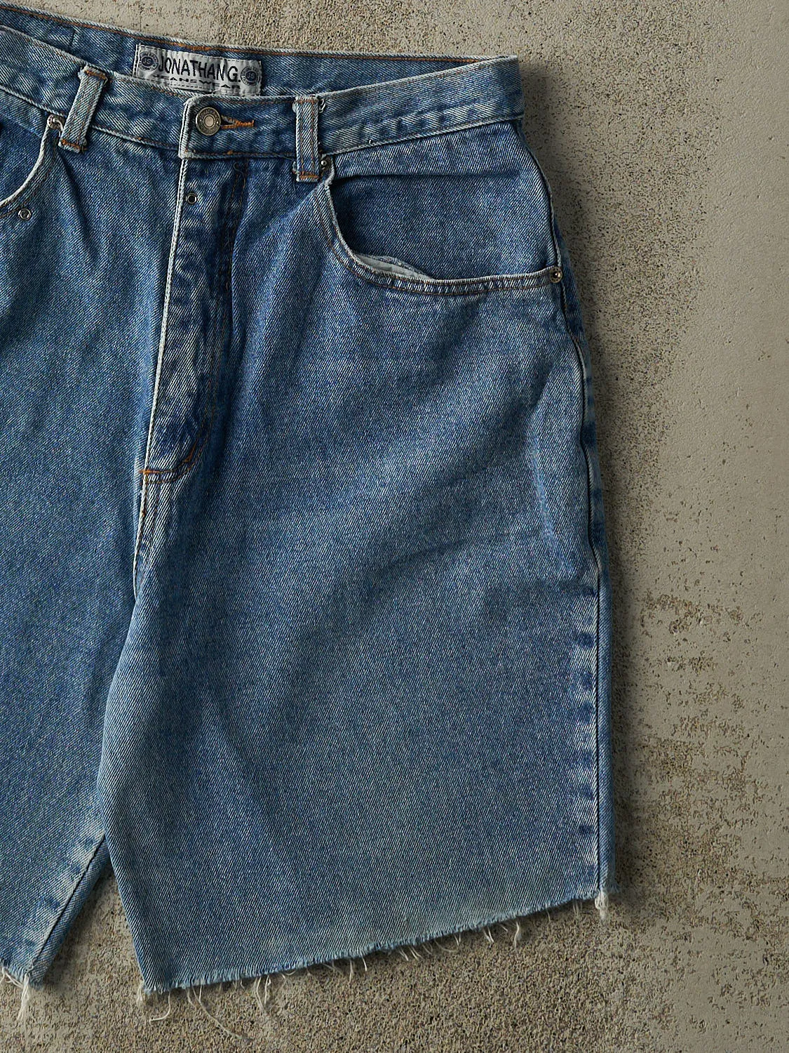 Vintage 90s Mid Wash Cut Off Jean Shorts (30x9) sold by Rebalance Vintage product image thumbnail 4