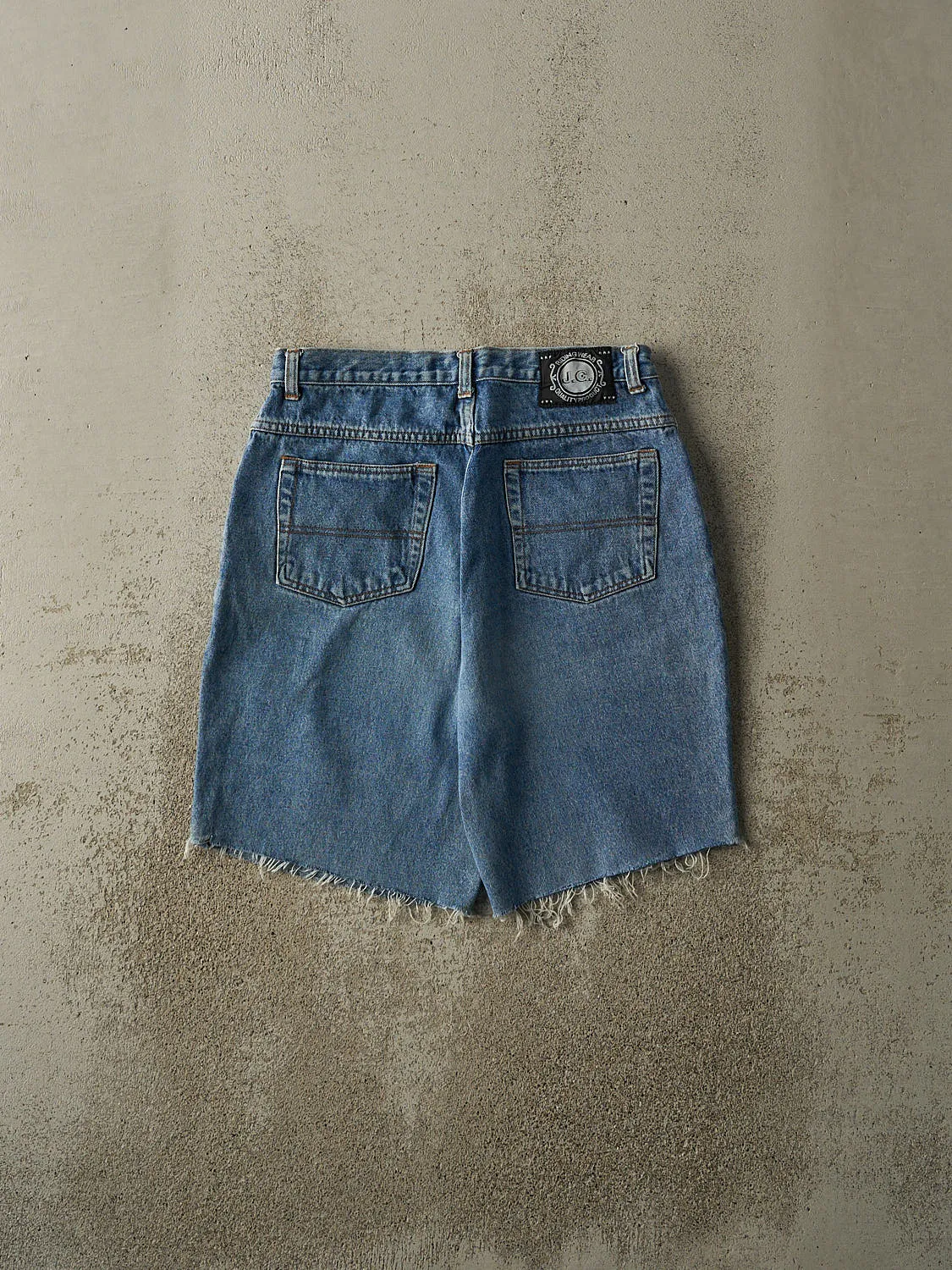 Vintage 90s Mid Wash Cut Off Jean Shorts (30x9) sold by Rebalance Vintage product image thumbnail 3