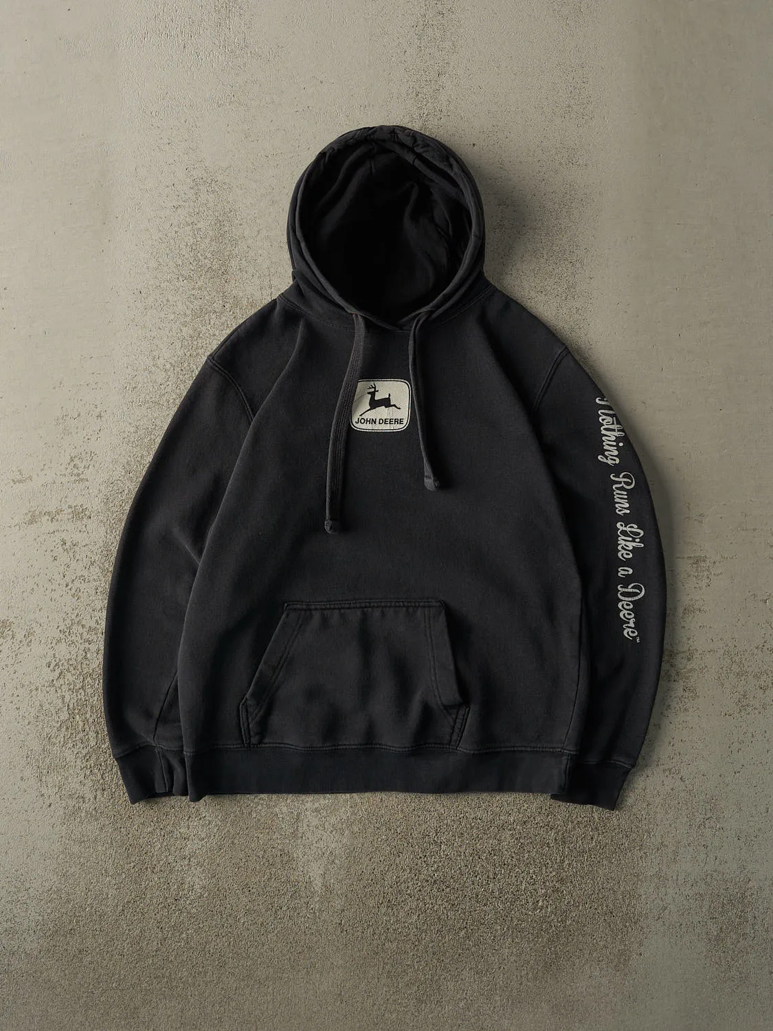 Vintage Y2K Faded Black John Deere Hoodie (M) sold by Rebalance Vintage