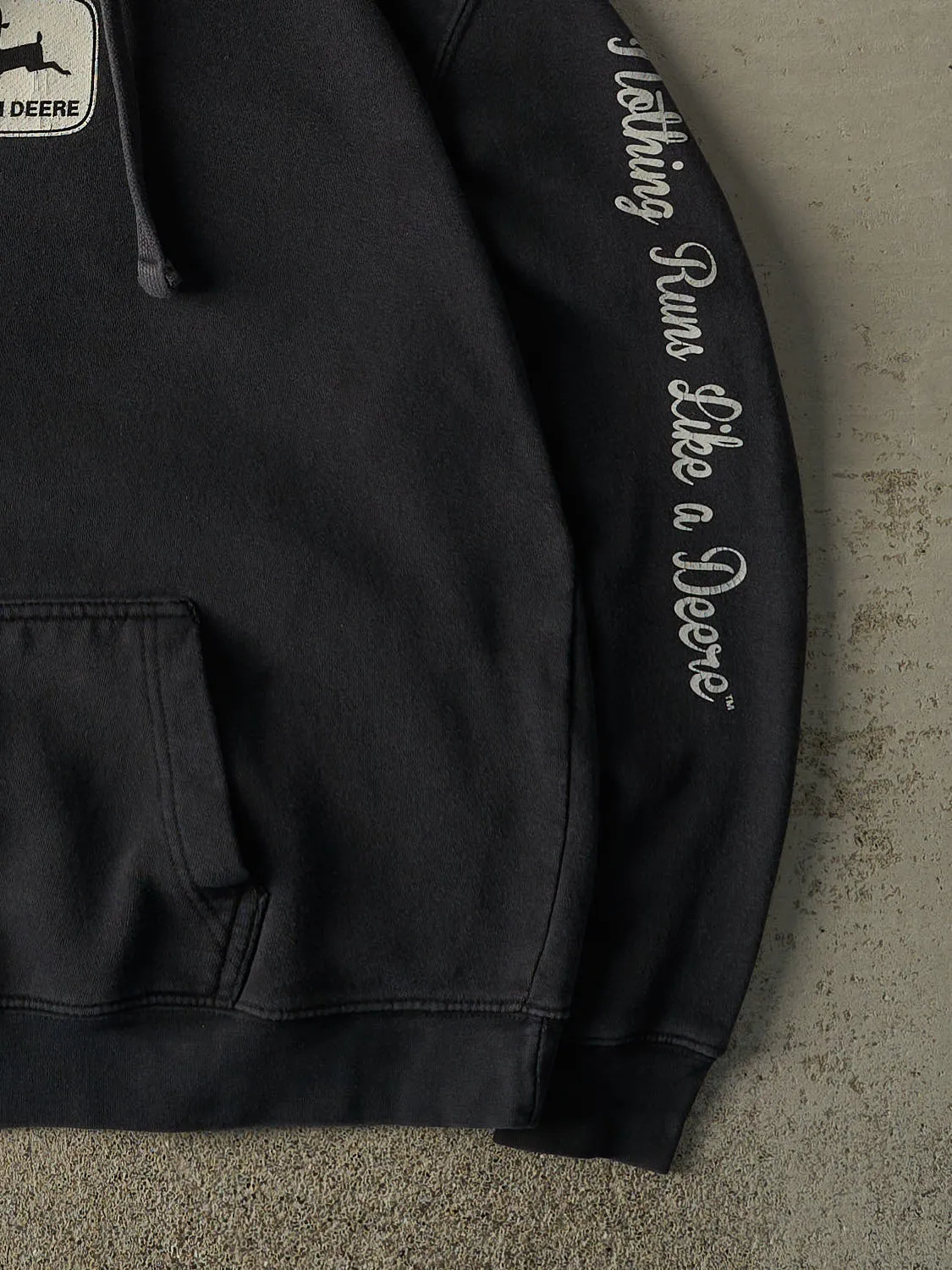 Vintage Y2K Faded Black John Deere Hoodie (M) sold by Rebalance Vintage product image thumbnail 3