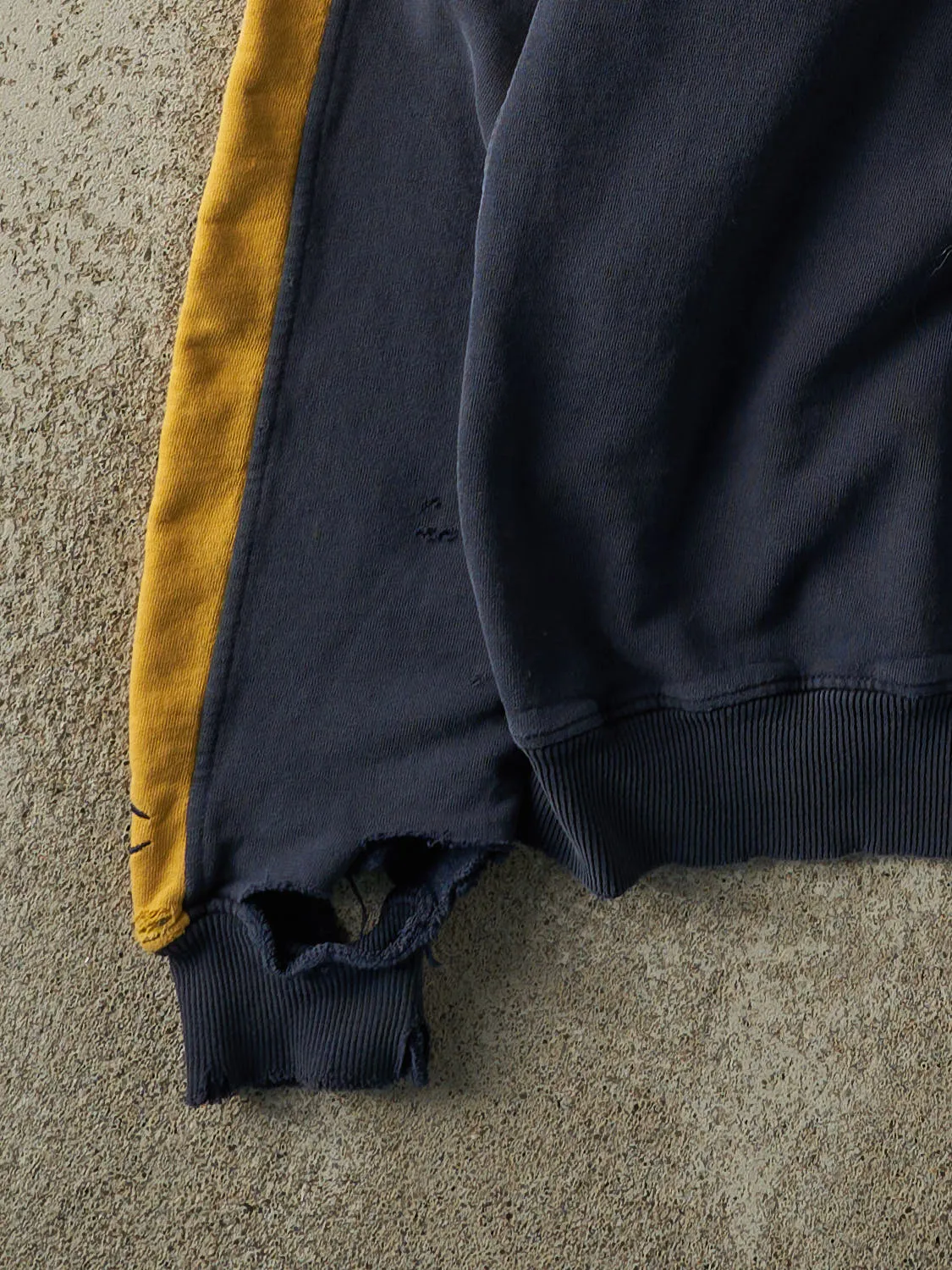 Vintage Y2K Navy Blue & Yellow Caterpillar Champion Hoodie (L/XL) sold by Rebalance Vintage product image thumbnail 4