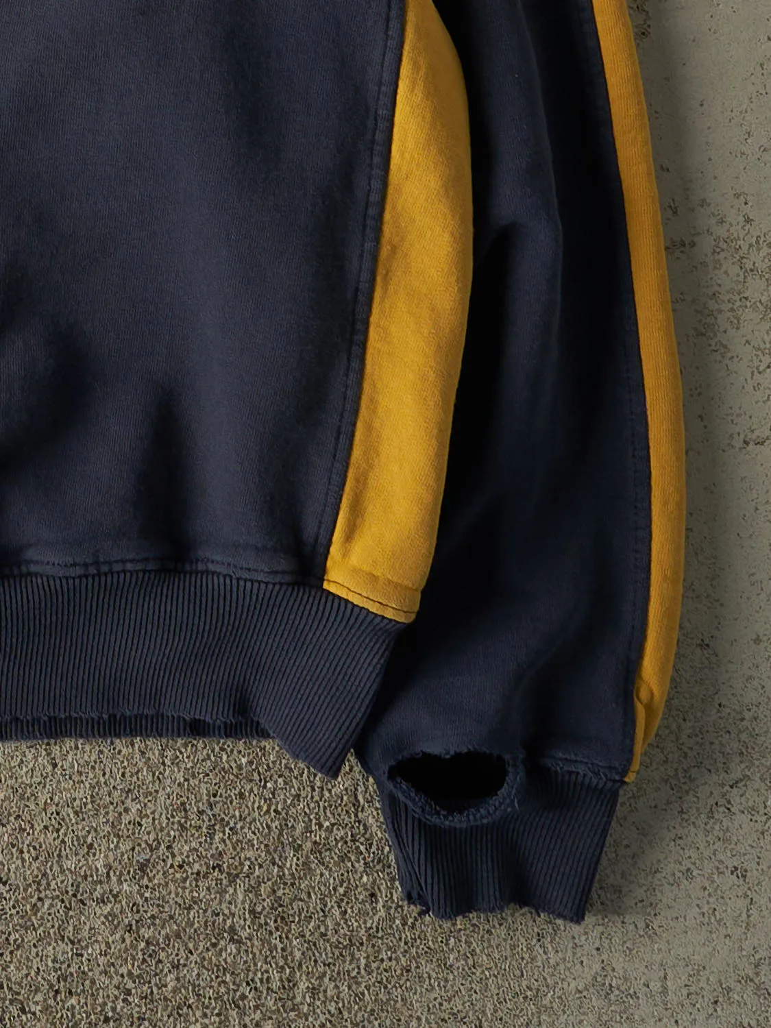 Vintage Y2K Navy Blue & Yellow Caterpillar Champion Hoodie (L/XL) sold by Rebalance Vintage product image thumbnail 3