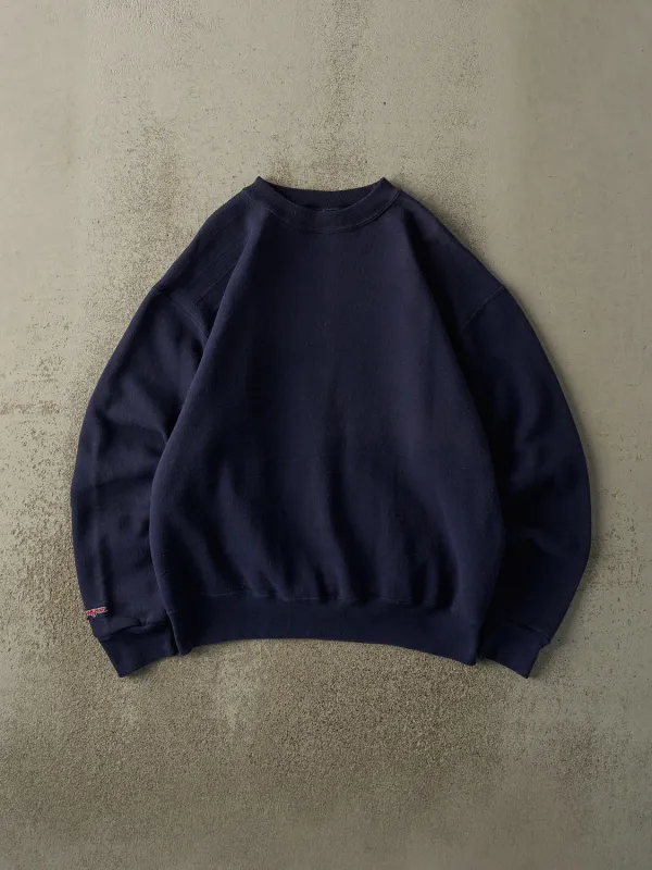 Vintage 90s Navy Blue Blank Jansport Crewneck (L) sold by Rebalance Vintage