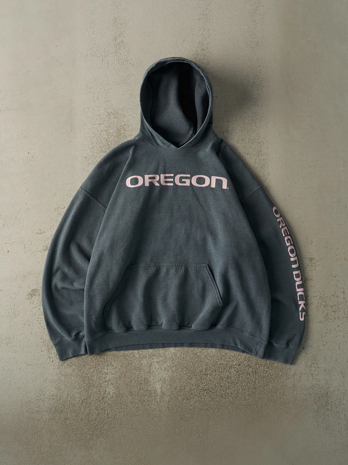 Vintage Y2K Steel Blue University of Oregon Ducks Hoodie (L/XL) sold by Rebalance Vintage