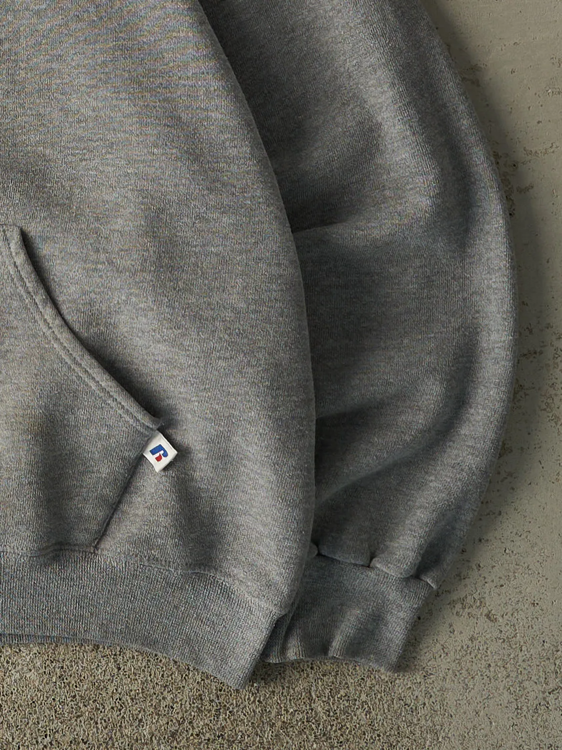 Vintage Y2K Grey CWU Russell Athletic Boxy Hoodie (L) sold by Rebalance Vintage product image thumbnail 3