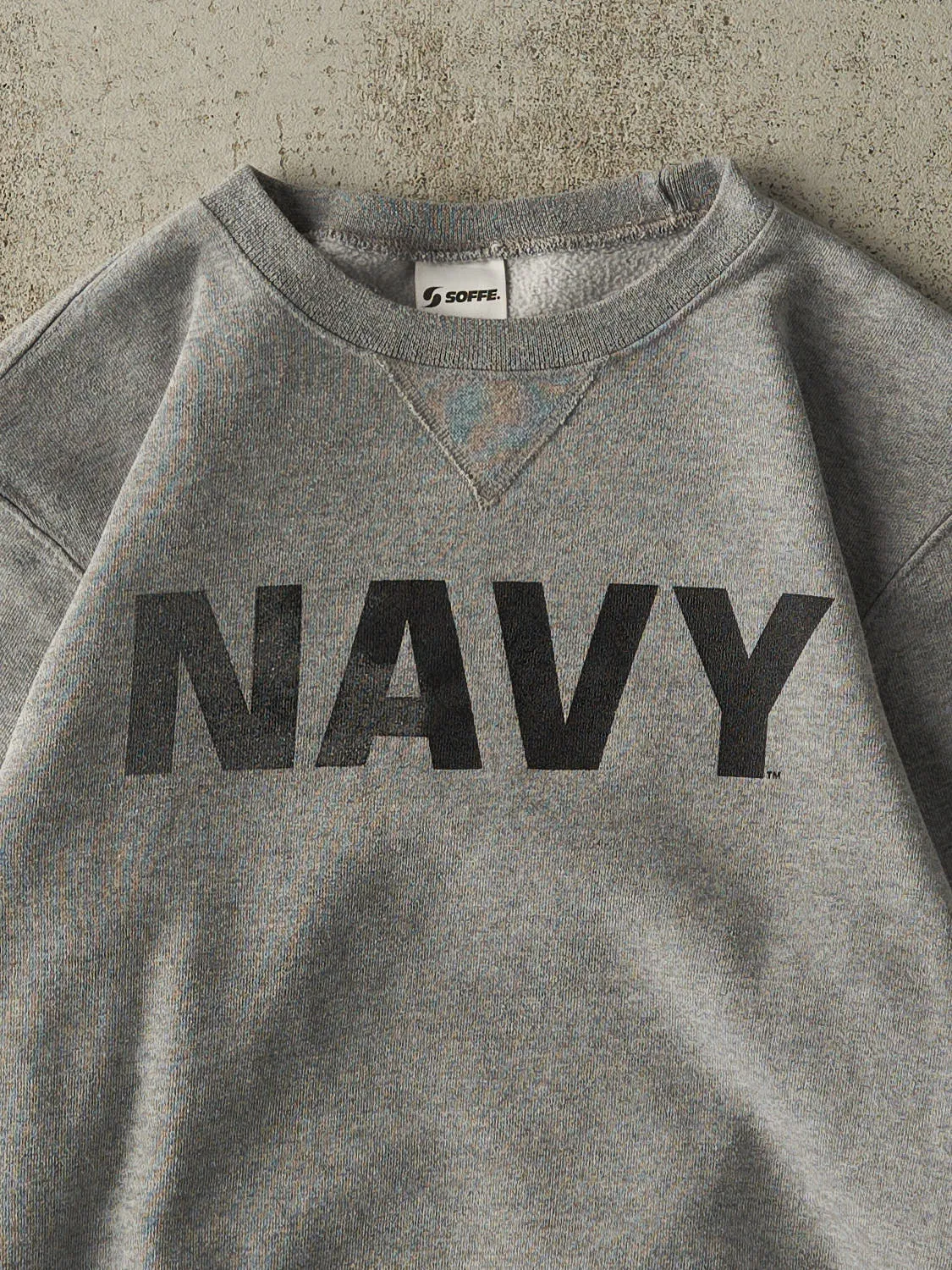Vintage Y2K Grey US Navy Crewneck (M) sold by Rebalance Vintage product image thumbnail 2