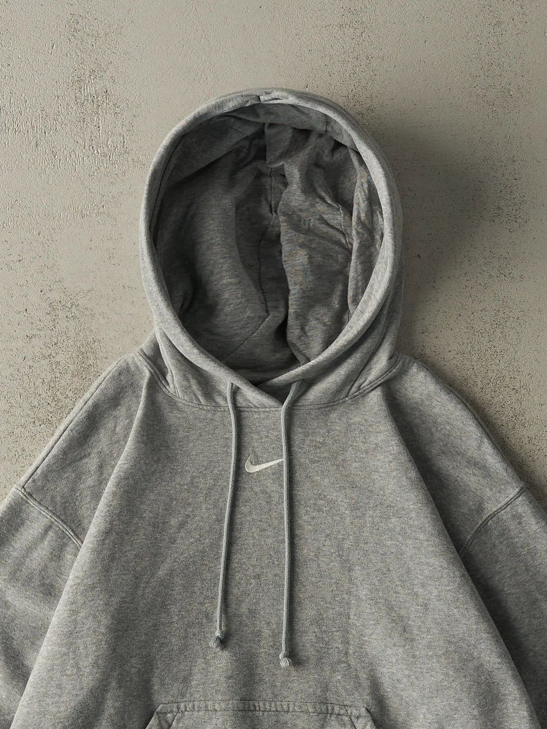 Vintage Y2K Grey Nike Middle Swoosh Hoodie (L sold by Rebalance Vintage product image thumbnail 2