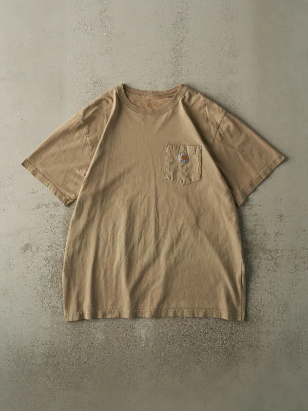Vintage 90s Beige Carhartt Pocket Tee (XL/XXL) sold by Rebalance Vintage