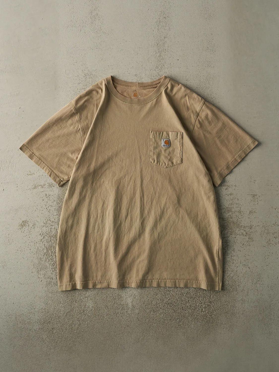 Vintage 90s Beige Carhartt Pocket Tee (XL/XXL) sold by Rebalance Vintage