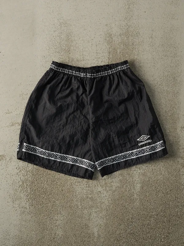 Vintage 90s Black Umbro Nylon Track Shorts (27x6) sold by Rebalance Vintage
