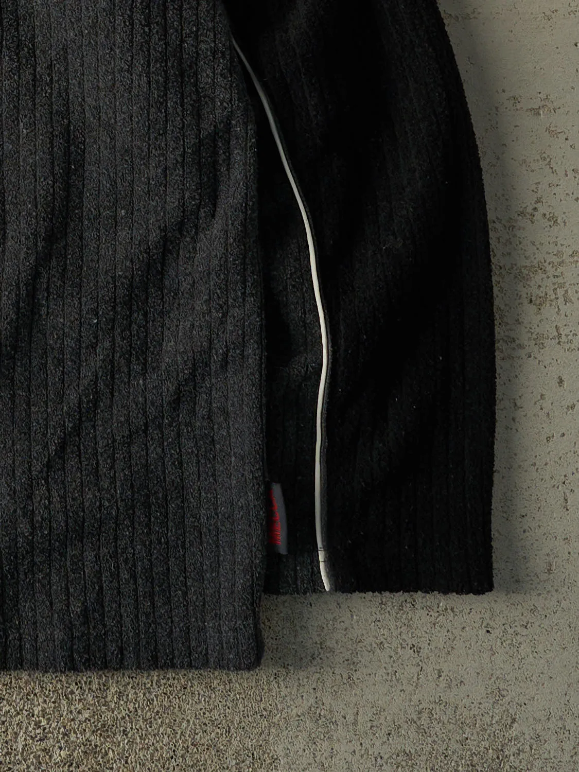 Vintage Y2K Black & Grey Striped Textured Long Sleeve (XL/XXL) sold by Rebalance Vintage product image thumbnail 3