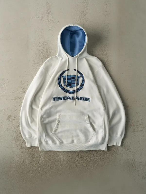 Vintage Y2K White Cadillac Escalade Embroidered Hoodie (L/XL) sold by Rebalance Vintage