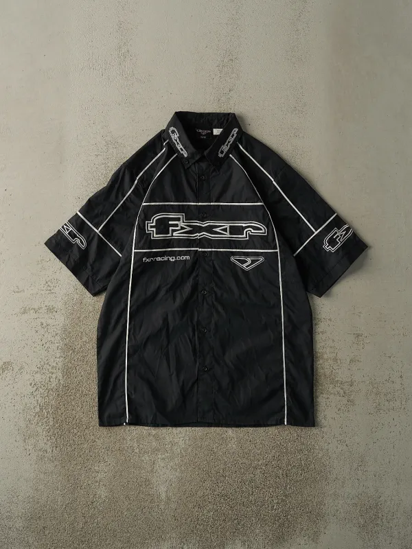 Vintage Y2K Black FXR Racing Embroidered Button Up Tee (M/L) sold by Rebalance Vintage