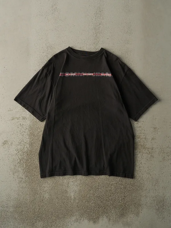Vintage Y2K Black Tommy Hilfiger Jeans Tee (L/XL) sold by Rebalance Vintage