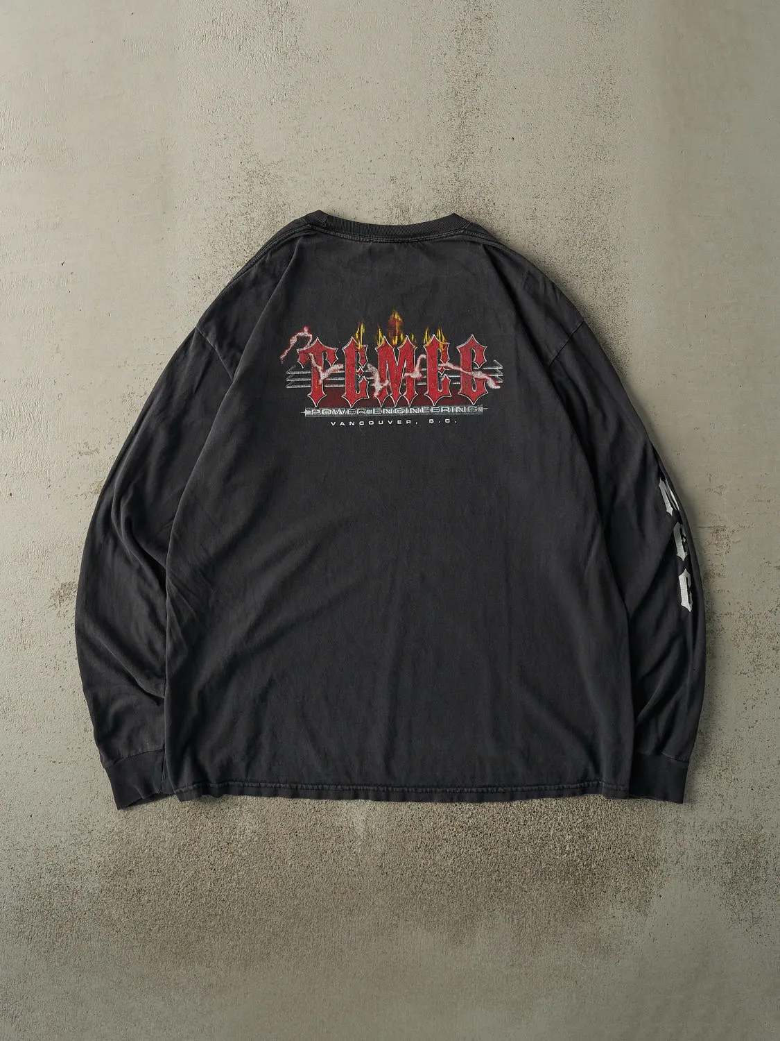 Vintage Y2K Faded Black Temec Power Engineering Long Sleeve (XL) sold by Rebalance Vintage product image thumbnail 2