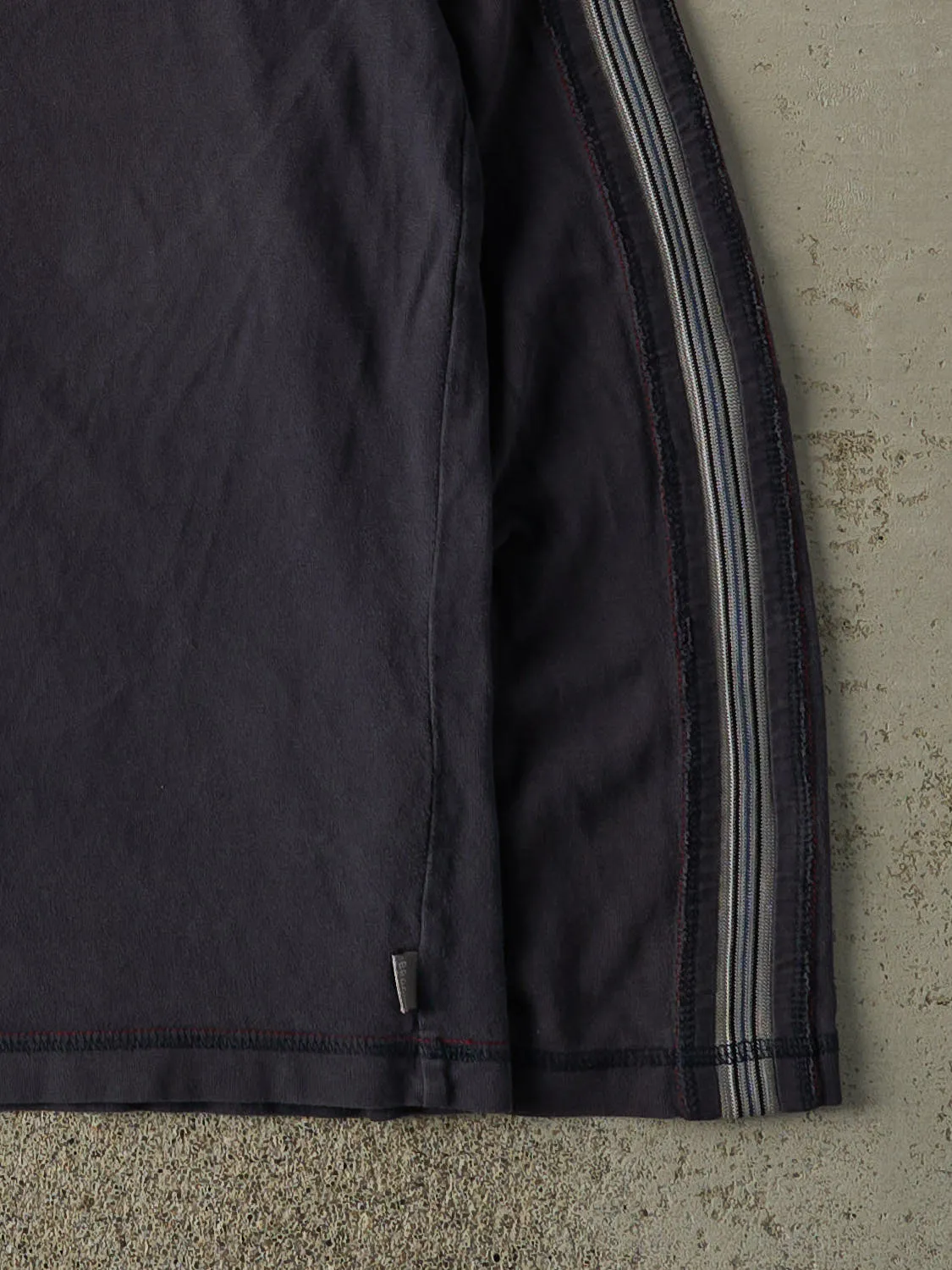 Vintage Y2K Navy Blue Striped Long Sleeve (L) sold by Rebalance Vintage product image thumbnail 3