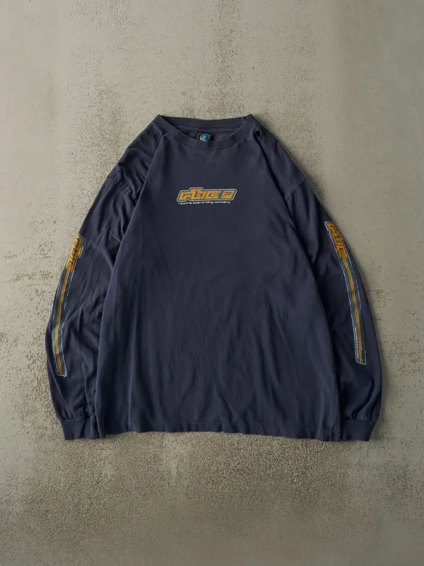 Vintage Y2K Navy Blue Ripzone Logo Long Sleeve (XL) sold by Rebalance Vintage