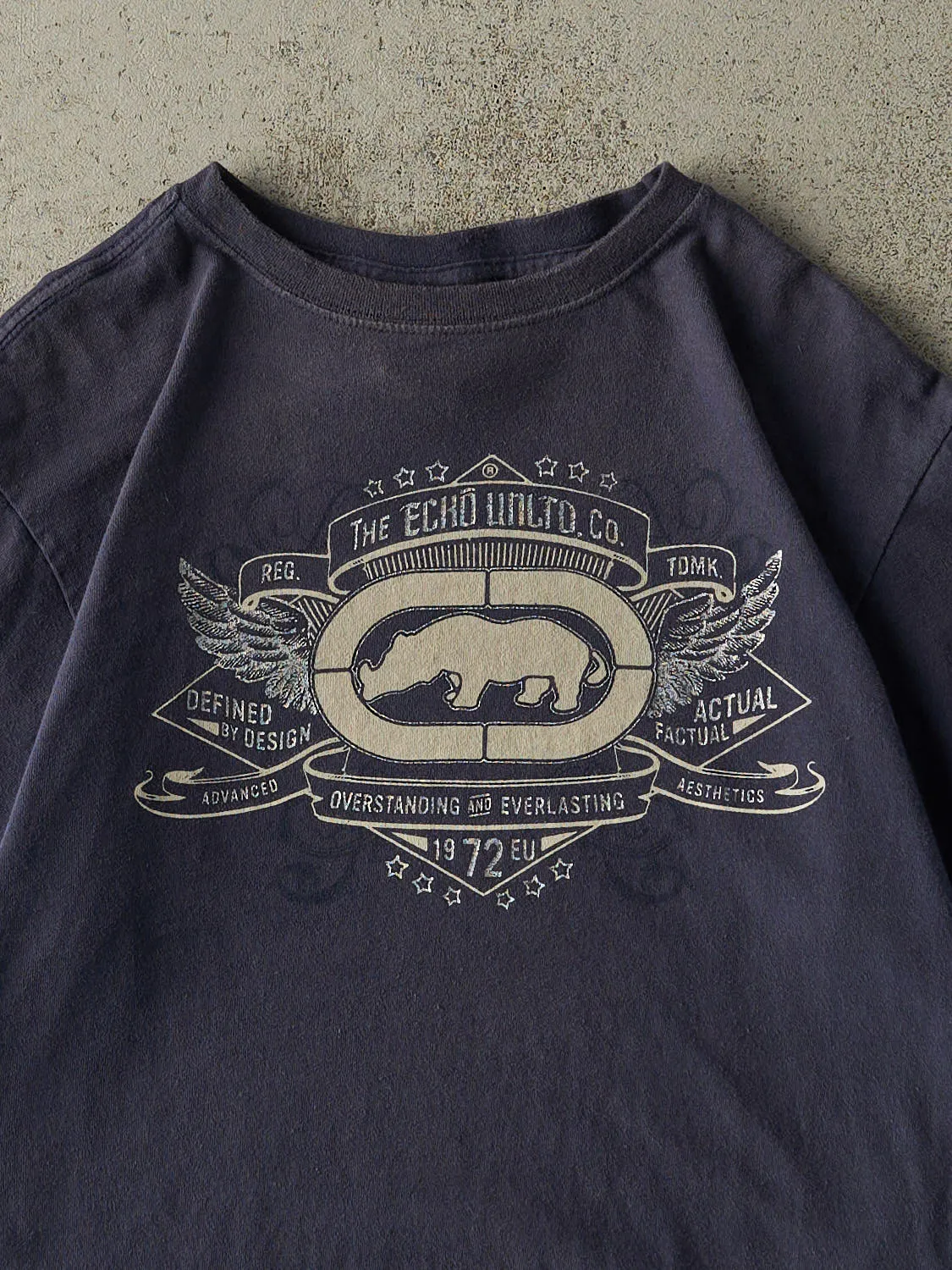 Vintage Y2K Navy Blue Ecko Logo Tee (S/M) sold by Rebalance Vintage product image thumbnail 2