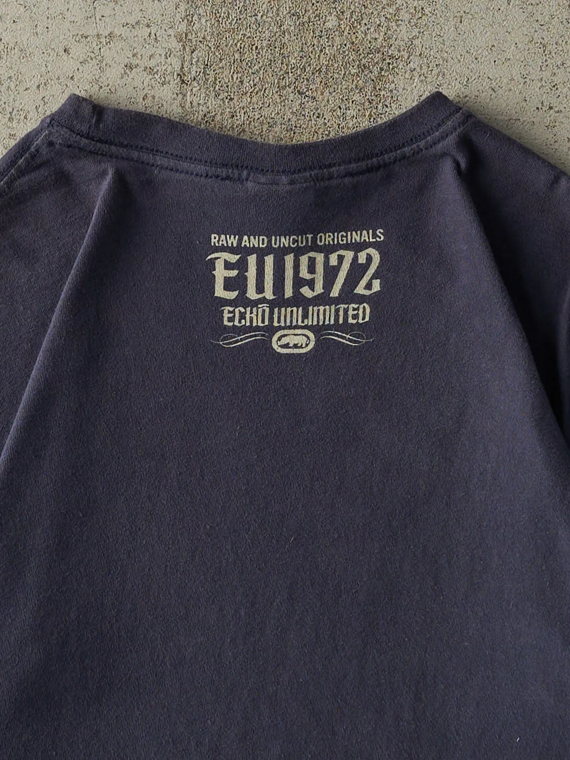 Vintage Y2K Navy Blue Ecko Logo Tee (S/M) sold by Rebalance Vintage product image thumbnail 4