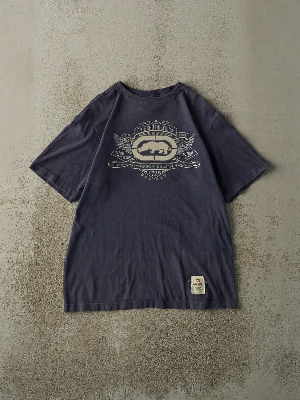 Vintage Y2K Navy Blue Ecko Logo Tee (S/M) sold by Rebalance Vintage