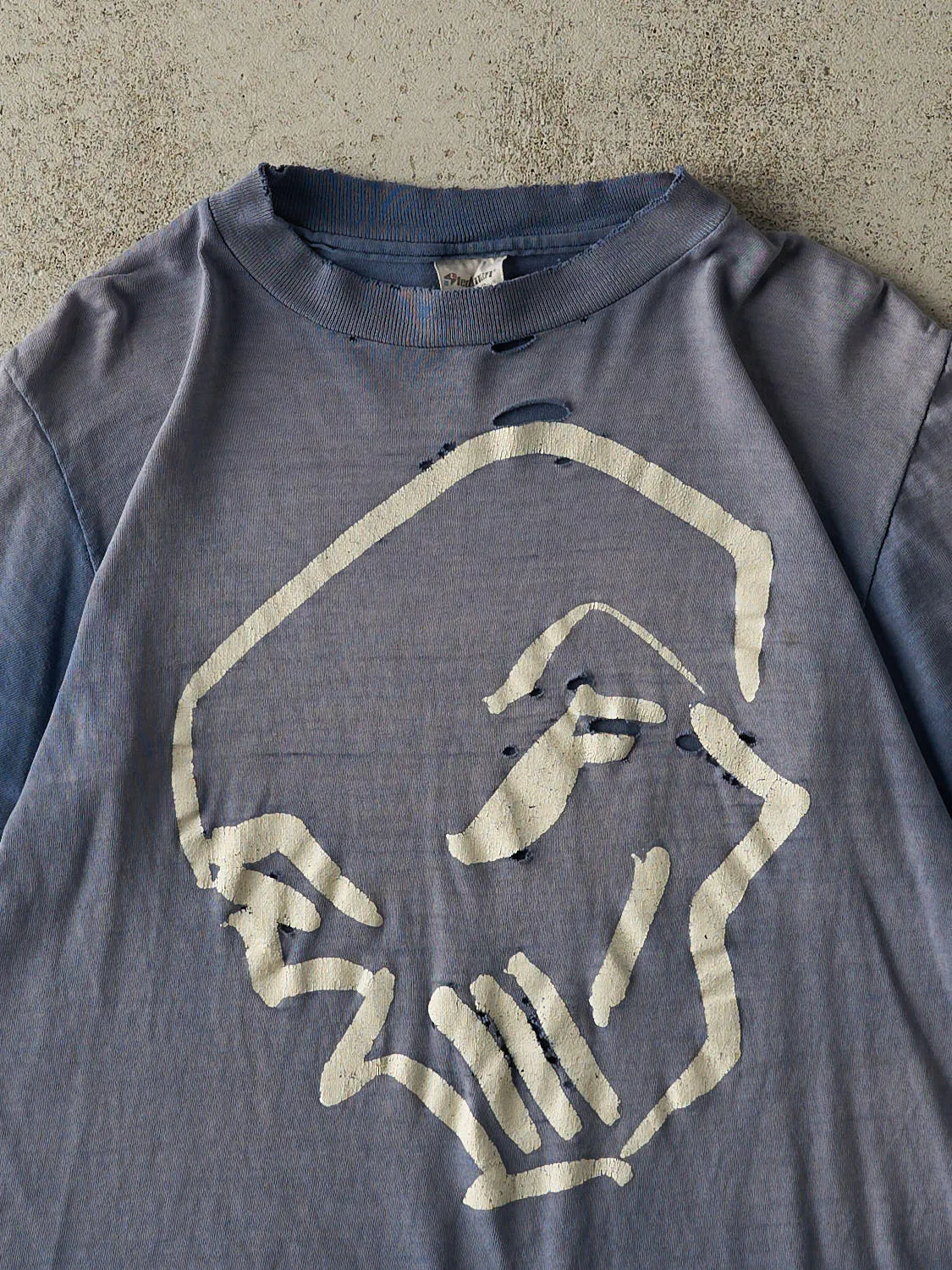 Vintage RARE 90s Sun Faded Blue Powell Peralta Skateboards Single Stitch Tee (S/M) sold by Rebalance Vintage product image thumbnail 3