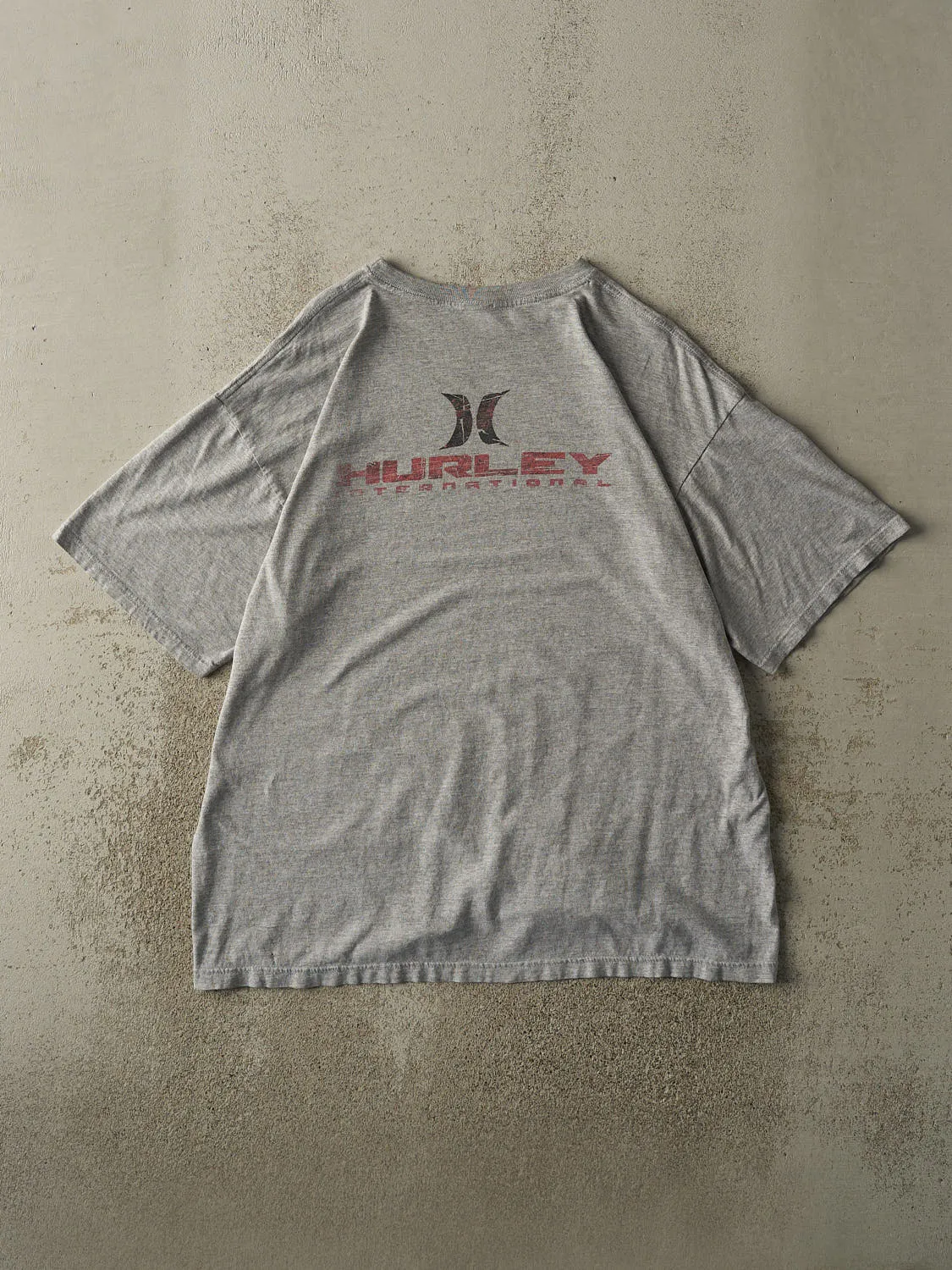 Vintage Y2K Grey Hurley Logo Tee (XL) sold by Rebalance Vintage product image thumbnail 2
