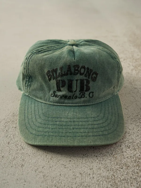 Vintage 90s Green Billabong Pub Sorrento B.C Snapback Hat sold by Rebalance Vintage