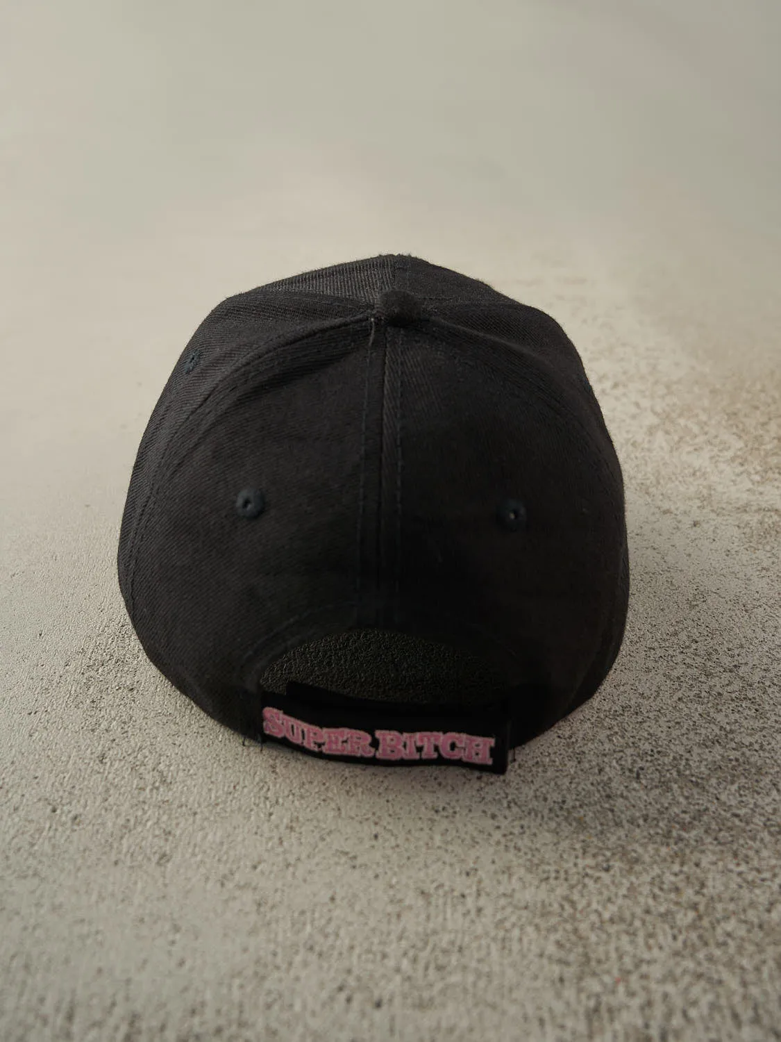 Vintage Y2K Black & Pink Super Bitch Velcro Hat sold by Rebalance Vintage product image thumbnail 3
