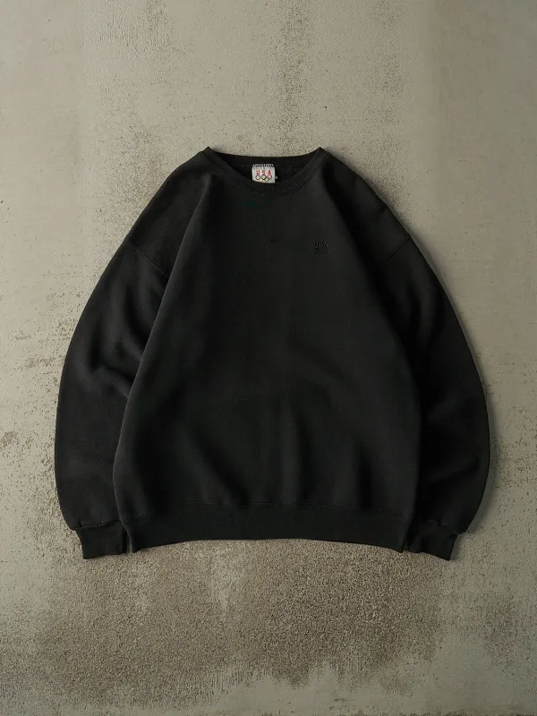 Vintage 90s Black USA Olympics Embroidered Crewneck (XL) sold by Rebalance Vintage