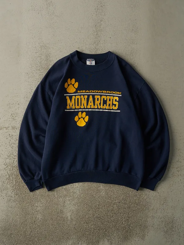 Vintage 90s Navy Blue Meadowbrook Monarchs Crewneck (M/L) sold by Rebalance Vintage