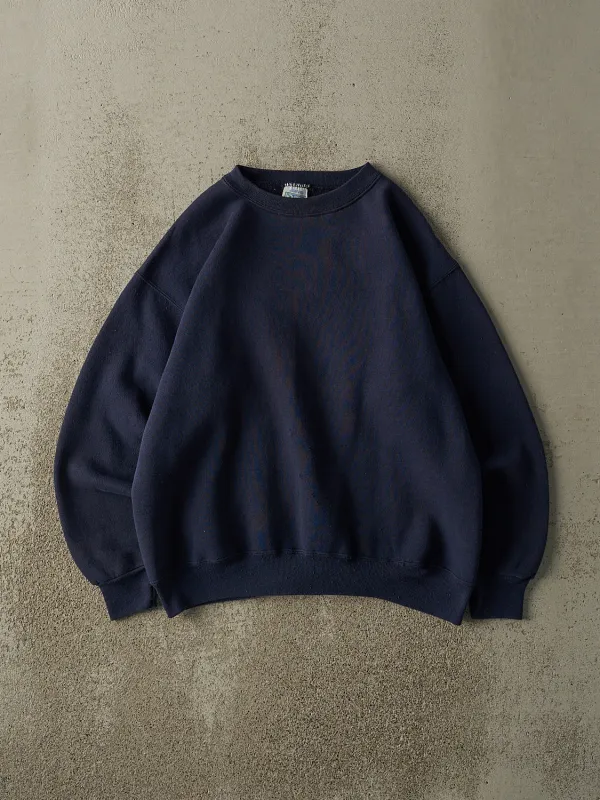 Vintage 90s Navy Blue Discus Athletic Blank Crewneck (S/M) sold by Rebalance Vintage