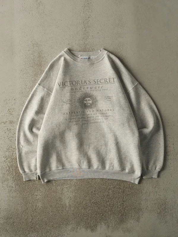 Vintage 90s Heather Grey Victoria's Secret Crewneck (L/XL) made by Rebalance Vintage