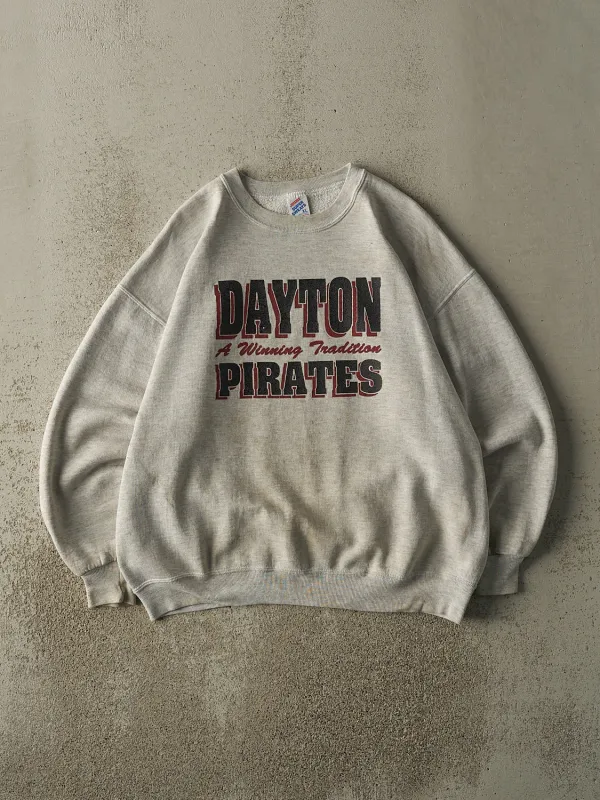 Vintage 90s Heather Grey Dayton Pirates Crewneck (L/XL) sold by Rebalance Vintage
