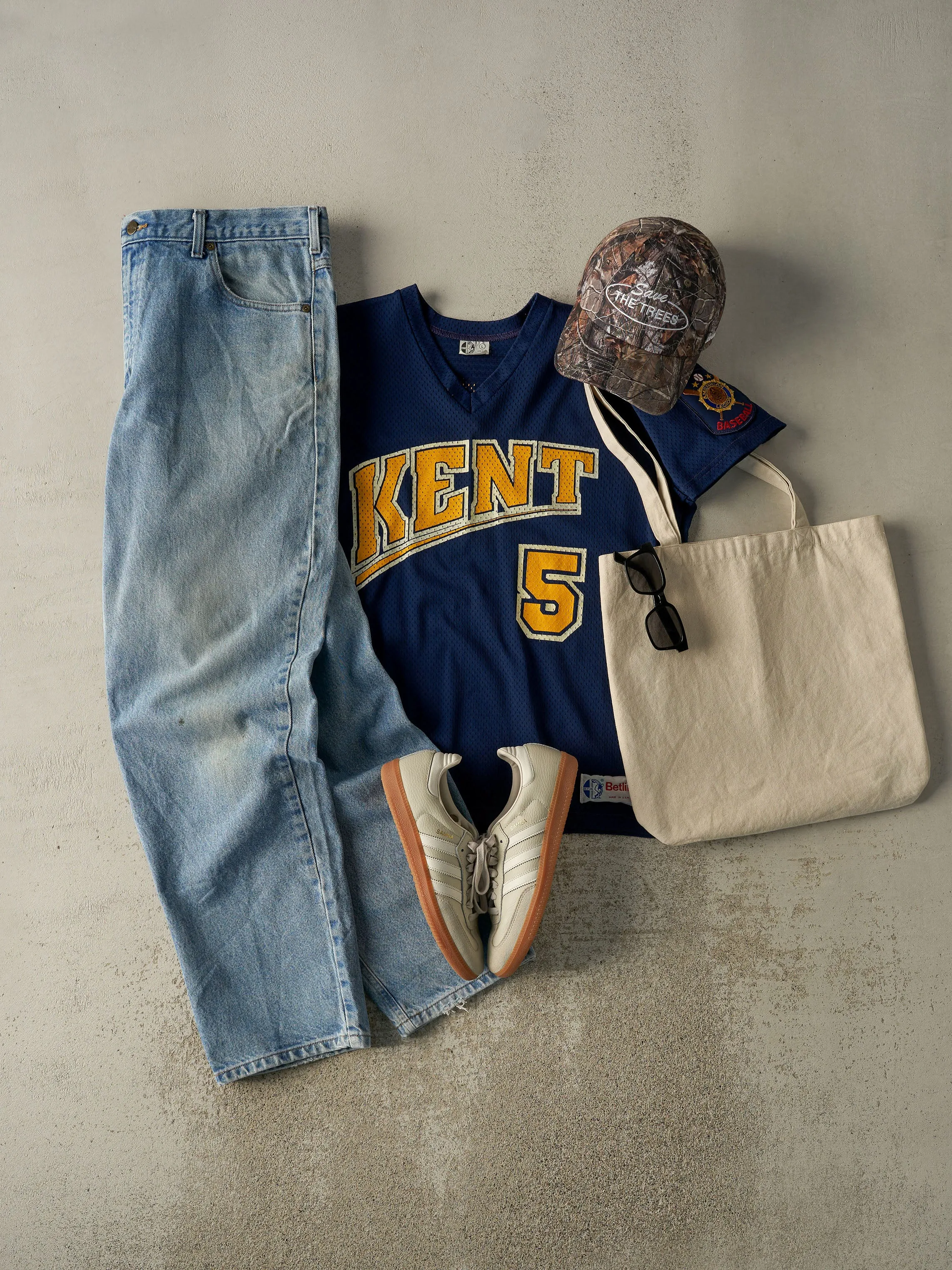 Vintage 90s Navy Blue Kent Baseball #5 Richardson Jersey (L) sold by Rebalance Vintage product image thumbnail 2