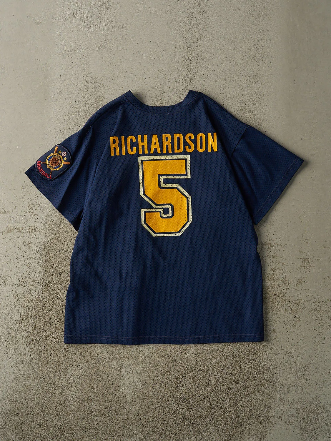 Vintage 90s Navy Blue Kent Baseball #5 Richardson Jersey (L) sold by Rebalance Vintage product image thumbnail 3