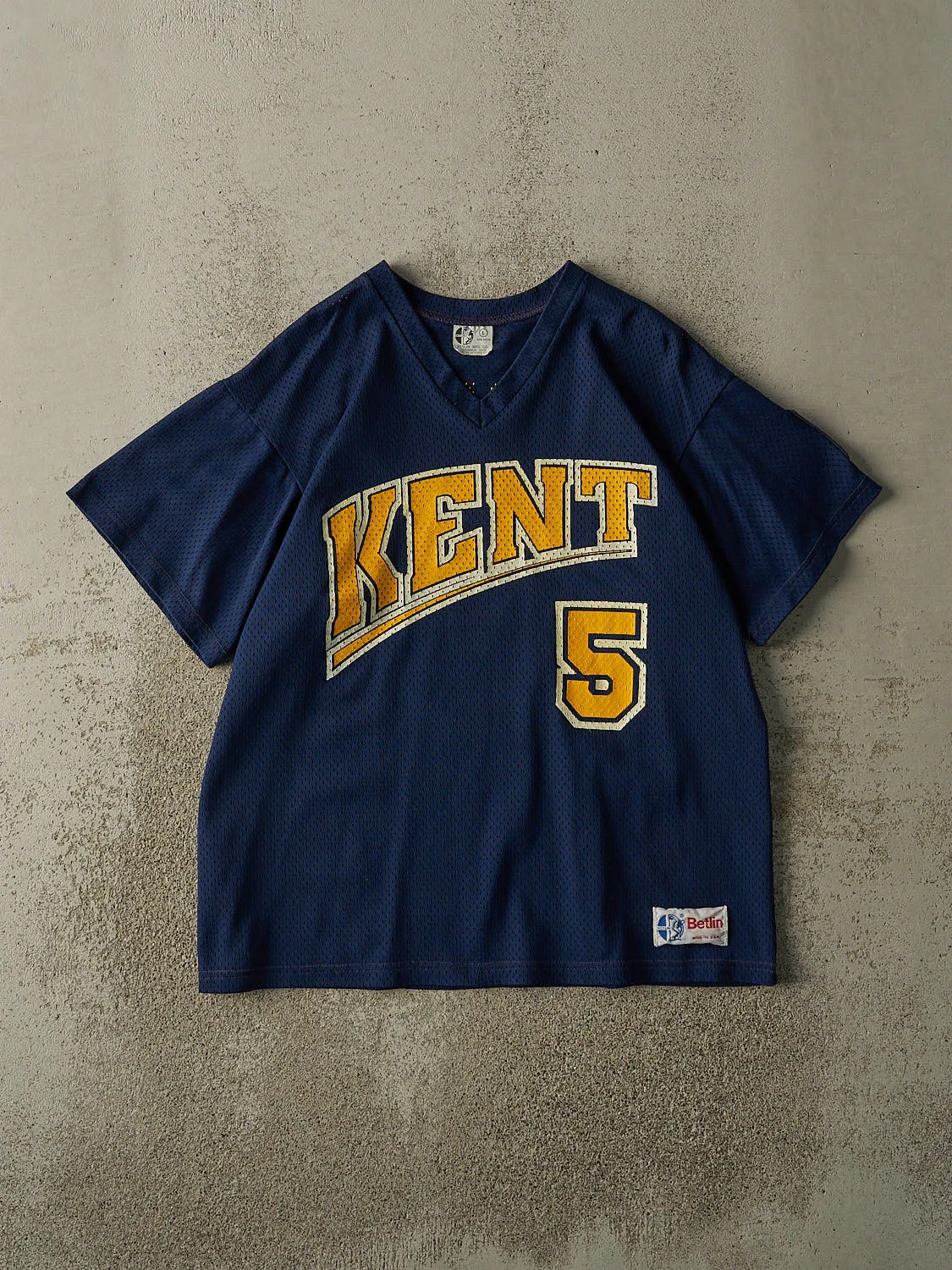 Vintage 90s Navy Blue Kent Baseball #5 Richardson Jersey (L) sold by Rebalance Vintage