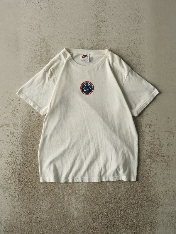 Vintage 90s White Nike Basketball Tee (M) sold by Rebalance Vintage