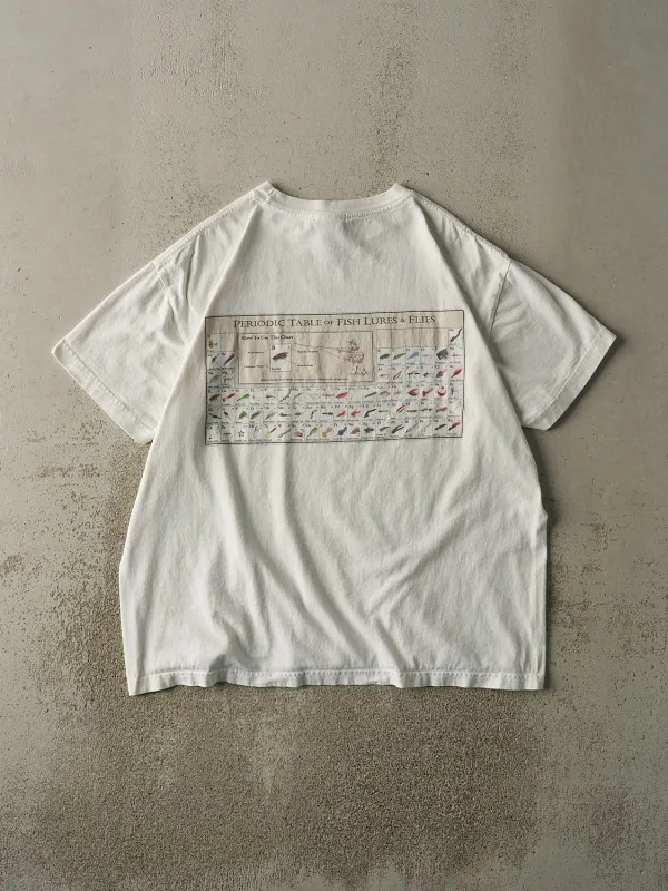 Vintage Y2K White Columbia Fishing Lures Tee (XL/XXL) sold by Rebalance Vintage