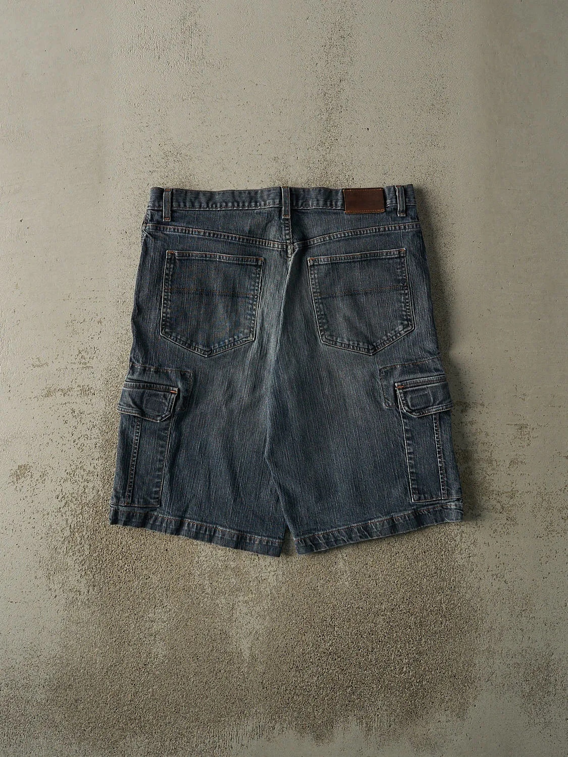 Vintage Y2K Dark Wash Tommy Hilfiger Cargo Jean Shorts (36x11.5) sold by Rebalance Vintage product image thumbnail 3