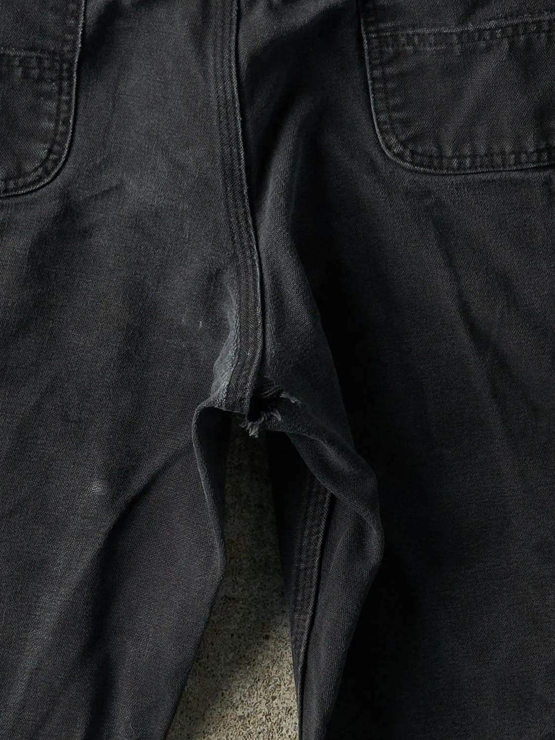 Vintage 90s Faded Black Carhartt Double Knee Carpenter Pants (36x31.5) sold by Rebalance Vintage product image thumbnail 5