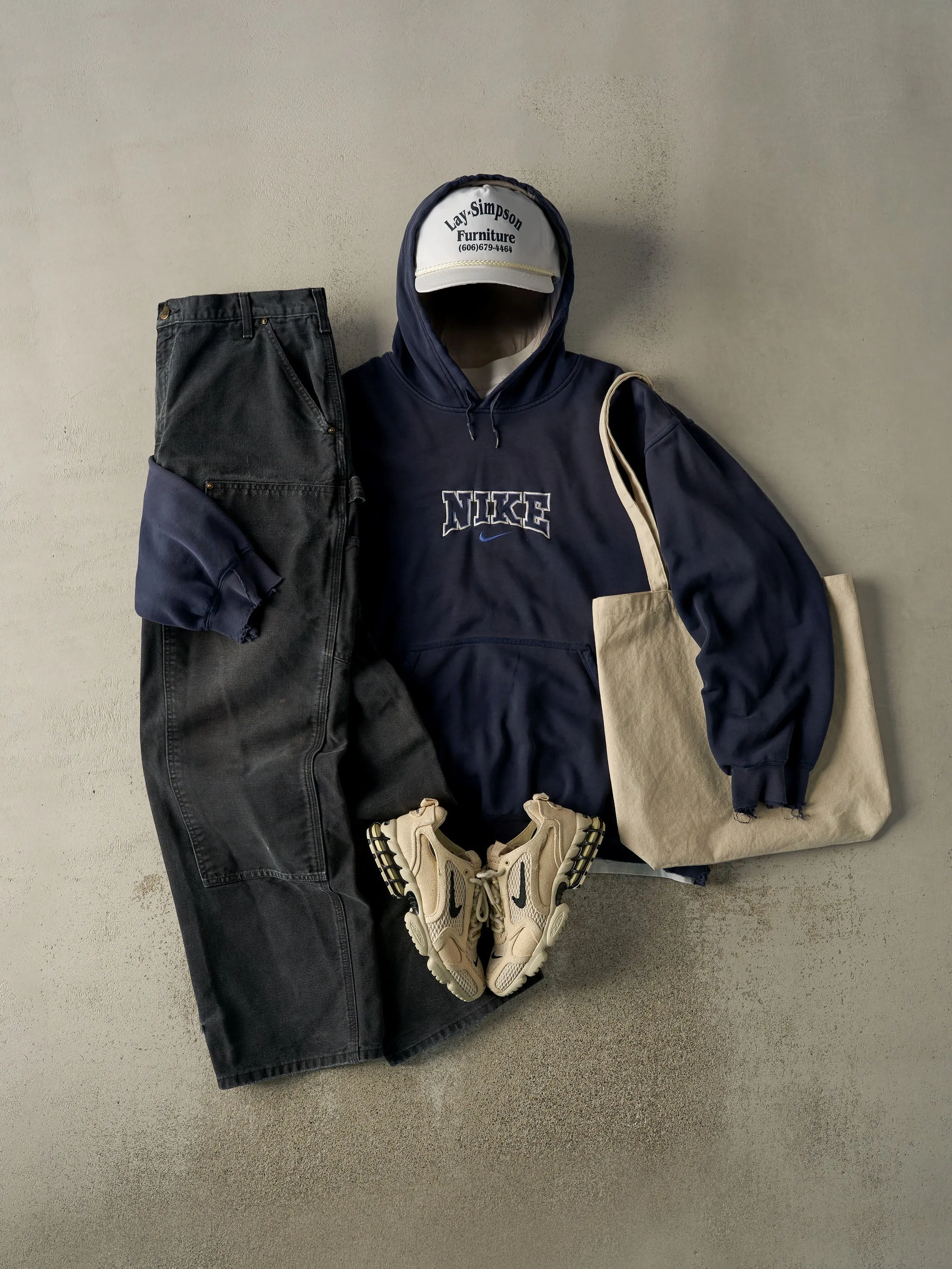 Vintage 90s Faded Black Carhartt Double Knee Carpenter Pants (36x31.5) sold by Rebalance Vintage product image thumbnail 2