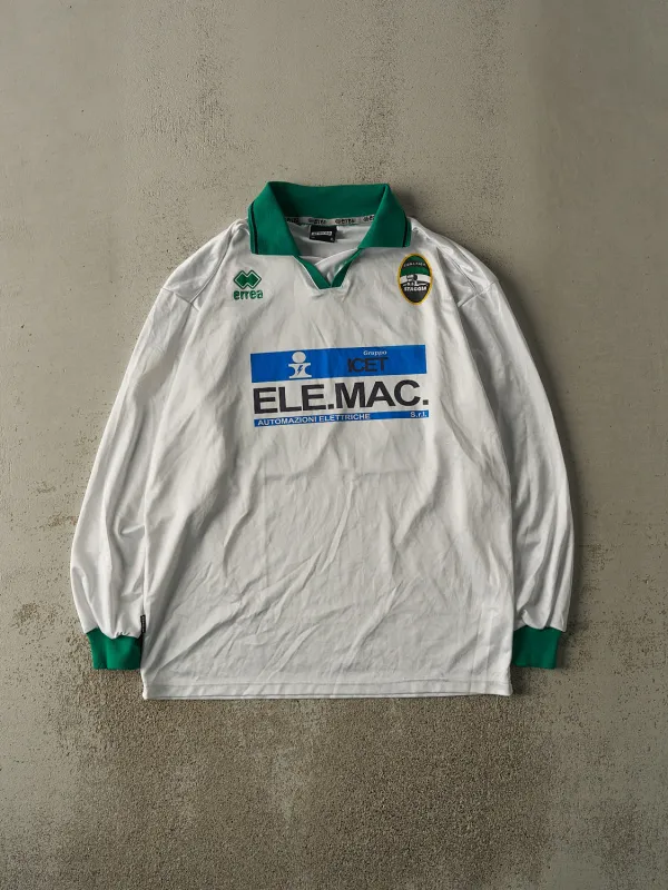 Vintage Y2K White GS Staggia #20 Long Sleeve Soccer Jersey (XL) sold by Rebalance Vintage